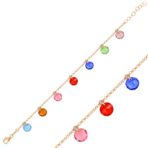 RAINBOW SWAROVSKİ TAŞLI SALLANTILI BİLEKLİK