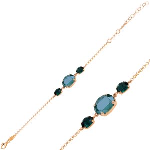 Swarovski Lacivert Taşlı Bileklik