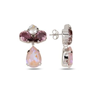 Swarovski Taşlı Damla Sallantılı Küpe