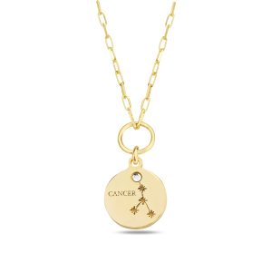 SWAROVSKI YENGEÇ BURÇ KOLYE - Görsel 1