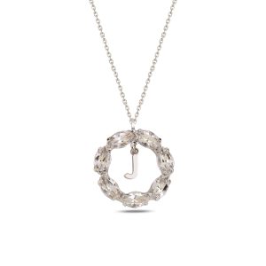 NEPTUN SILVER SWAROVSKI J HARF KOLYE