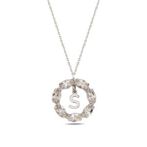 NEPTUN SILVER SWAROVSKI S HARF KOLYE