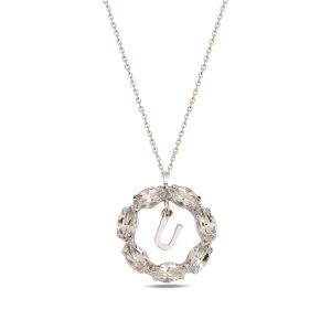 NEPTUN SILVER SWAROVSKI U HARF KOLYE